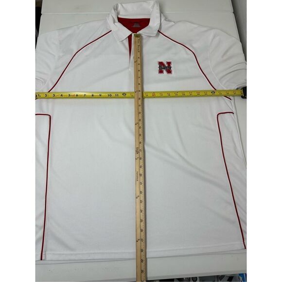 Russel Shirt Men's Large Red White Athletic Polo Size XXL N Huskers See Desc - Picture 10 of 13